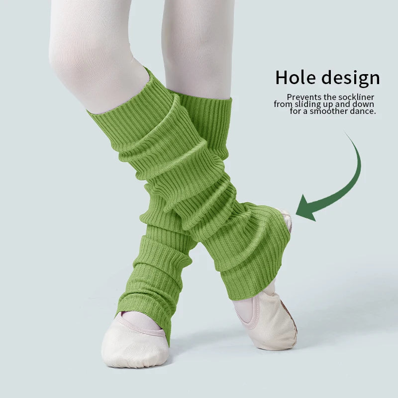 Autumn Girls Ballet Leg Warmers Knitted Stirrup Leg Warmers Winter Extra Soft Long Legwarmers for Dance Yoga Knitted Stockings
