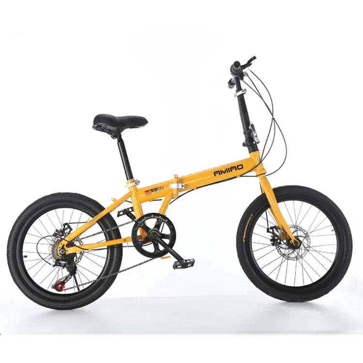 Adult foldable bicycle portable bike disc brake variable speed 20-inch mobility scooter