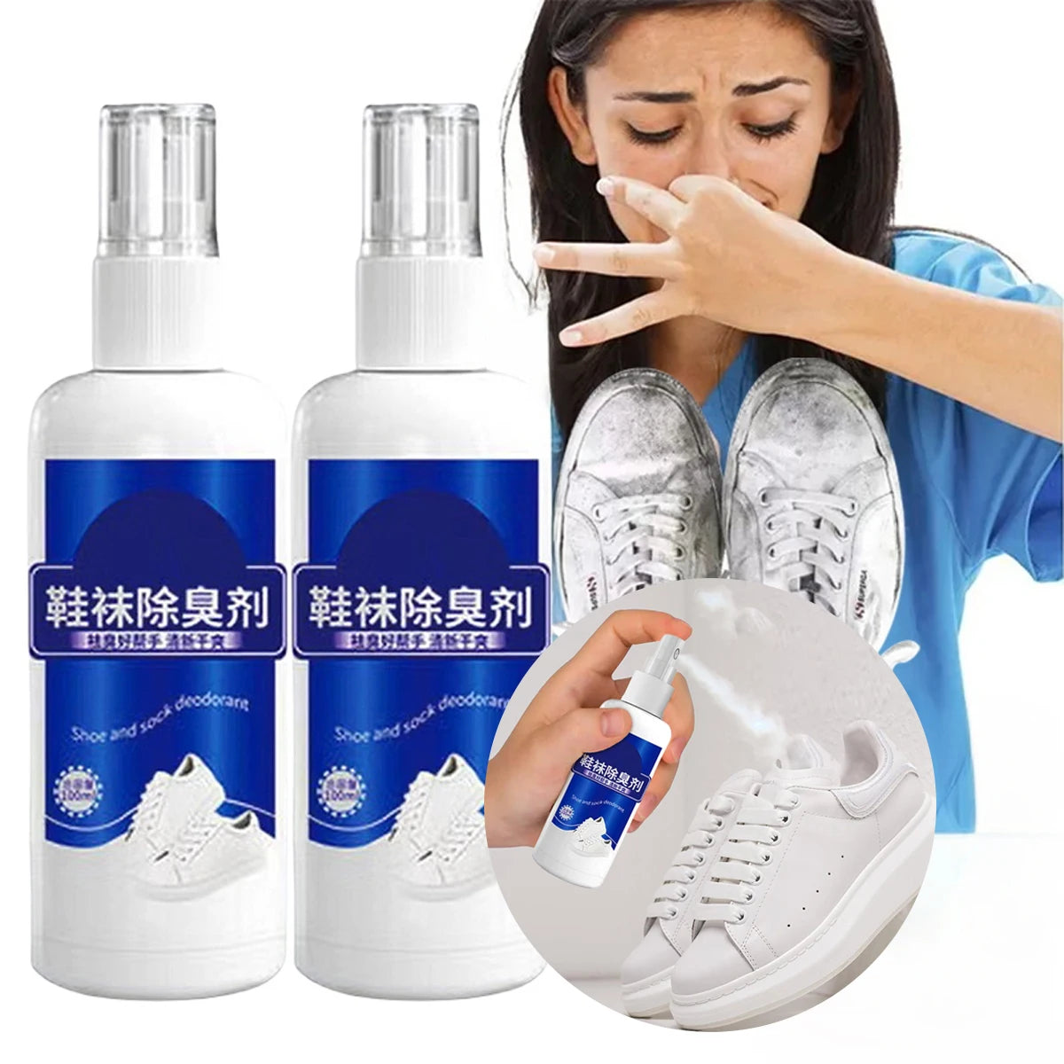Shoes Deodorizing Removal Spray Foot Socks Odor Stink Freshener Shoe Cabinet Deodorant Feet Antiperspirant Health Care 100ml