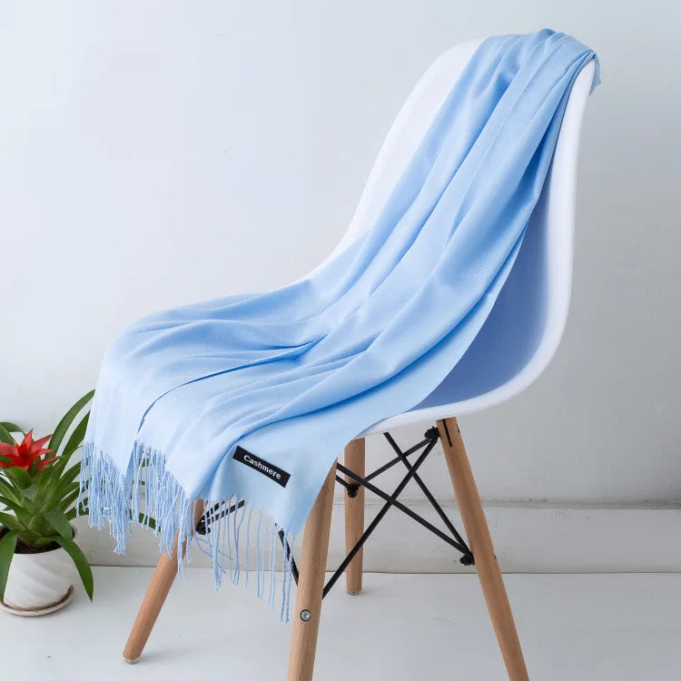 Fashion Solid Scarf Women Cashmere Soft Winter Warm Scarves Hijab Female Long Headband Shawl Wraps Bandana Foulard 2022 Echarpe