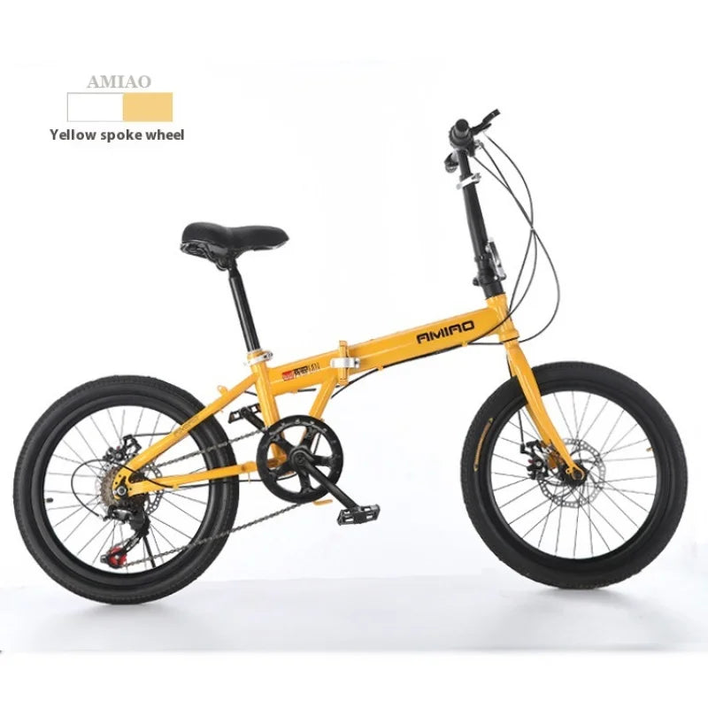 Adult foldable bicycle portable bike disc brake variable speed 20-inch mobility scooter