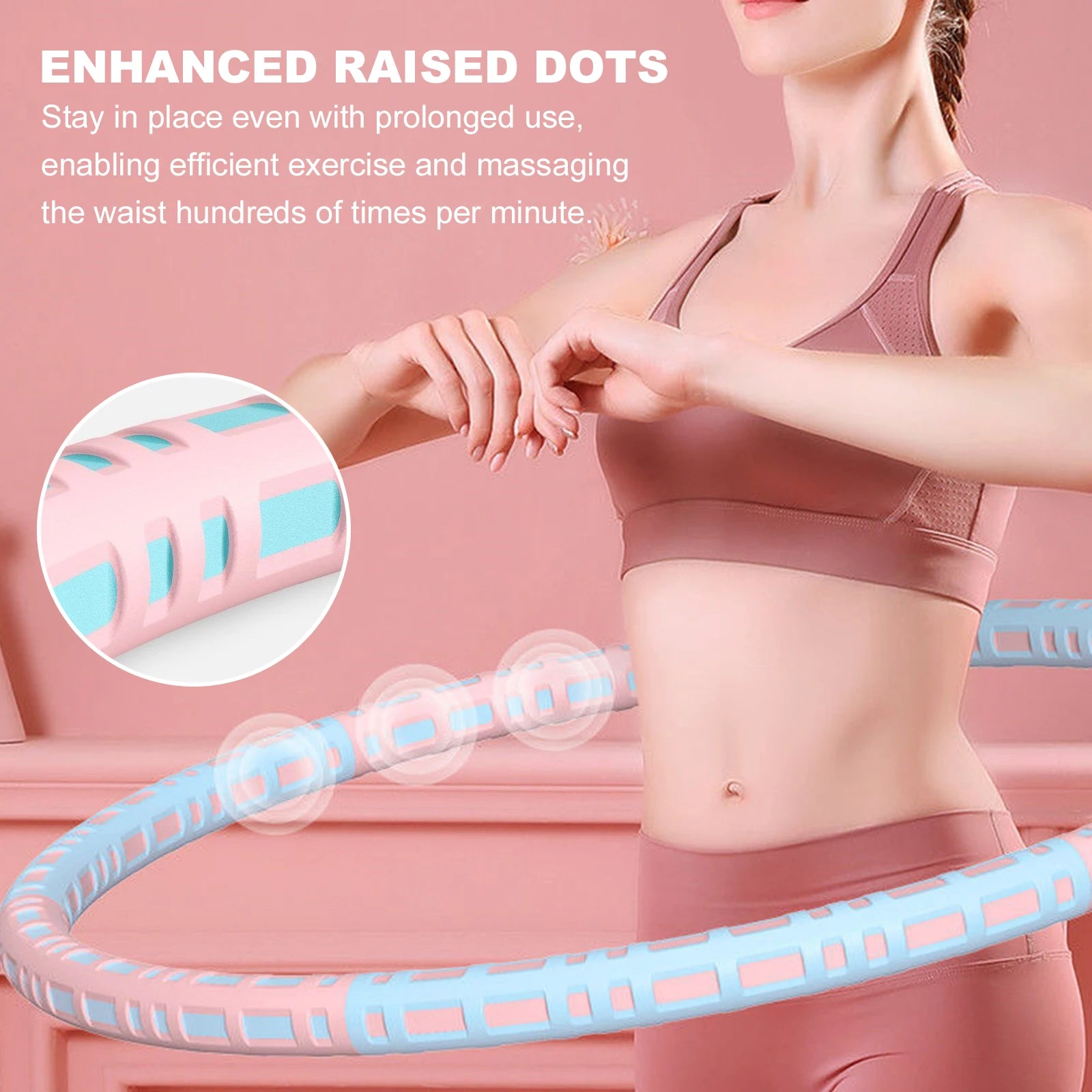 1 Piece Detachable Stainless Steel Sport Hoops Weight Loss Yoga Circle Fitness Weighted Hoop for Adults & Children