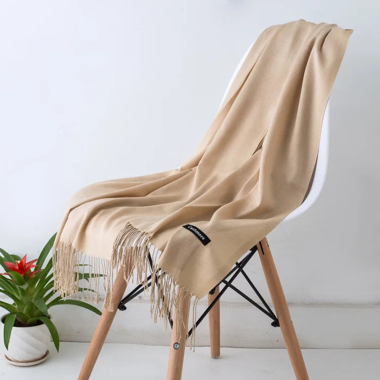 Fashion Solid Scarf Women Cashmere Soft Winter Warm Scarves Hijab Female Long Headband Shawl Wraps Bandana Foulard 2022 Echarpe