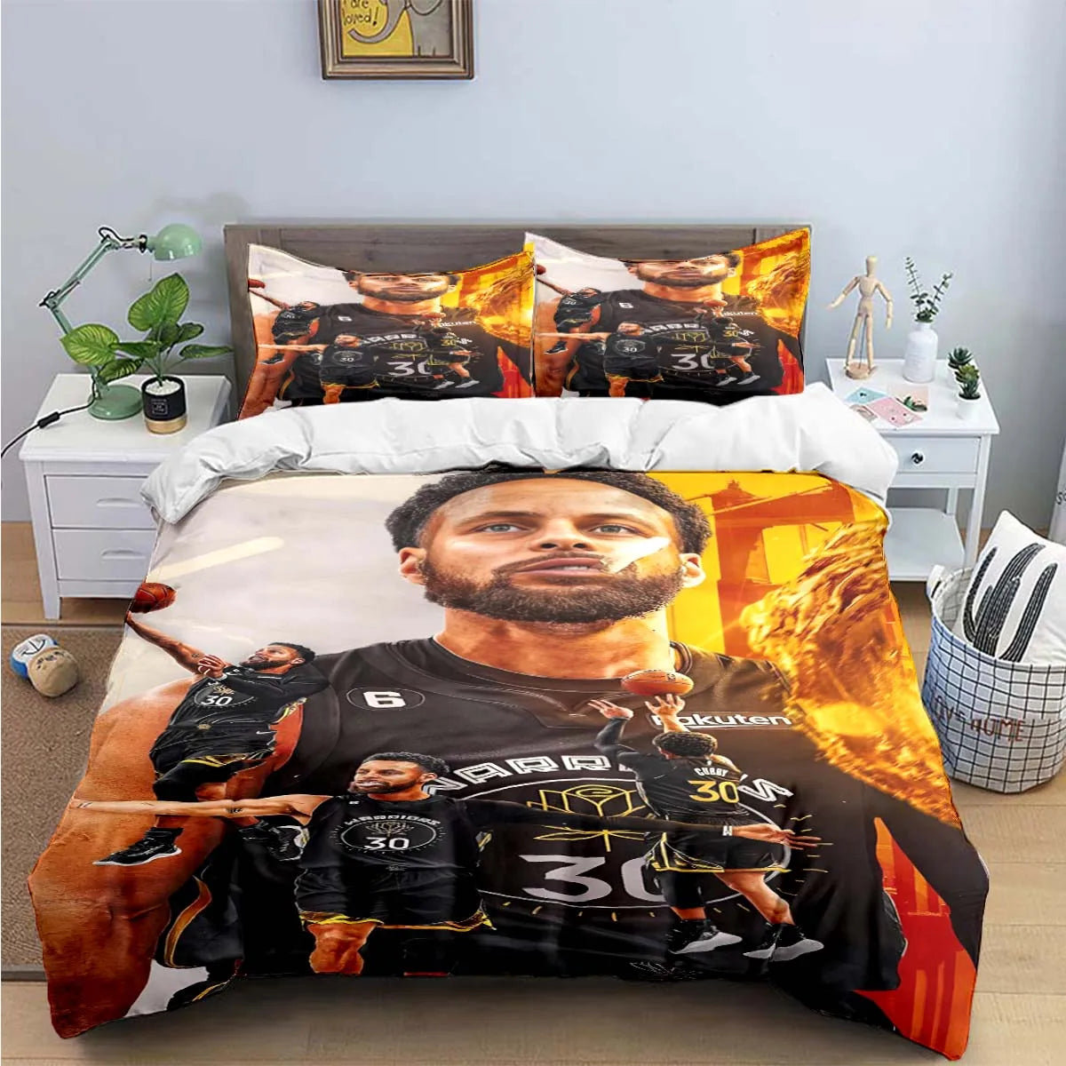 Fashion Basketball Star S-Stephen C-Curry  Print Bedding Sets Bed Supplies Set Duvet Cover Bed Comforter Set Bedding Set Gift