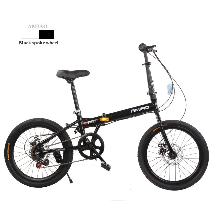 Adult foldable bicycle portable bike disc brake variable speed 20-inch mobility scooter