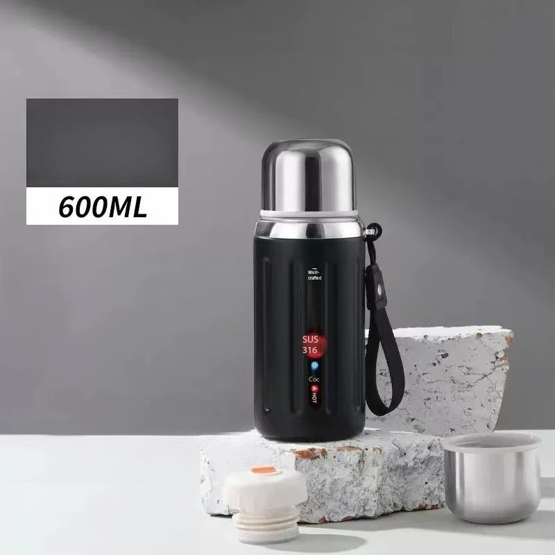 New 800ml Vacuum Flask Insulated Water Bottles Travel Thermal Cups For Hot And Cold Beverage Summer Winter Drinkware Gifts