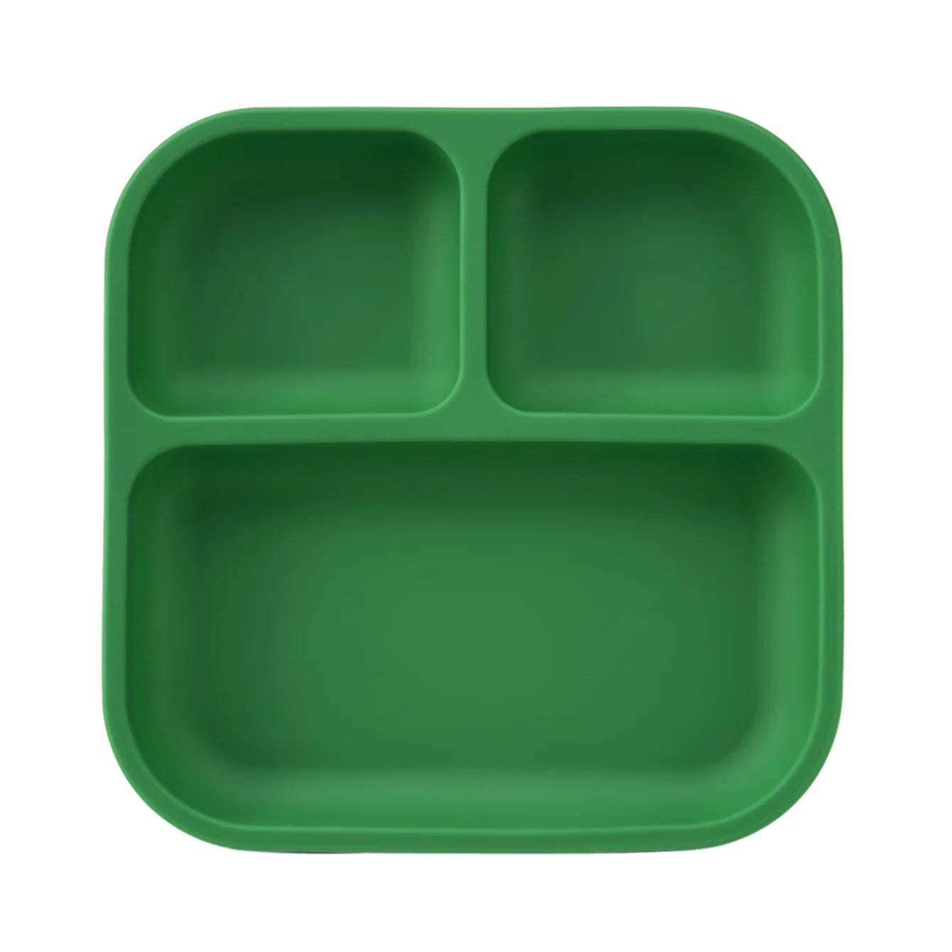 Color Kids 1PC Silicone Divided Plate for Babies BPA Free Feeding Bowl With Sucker Dishes Children's Tableware Christmas Gift