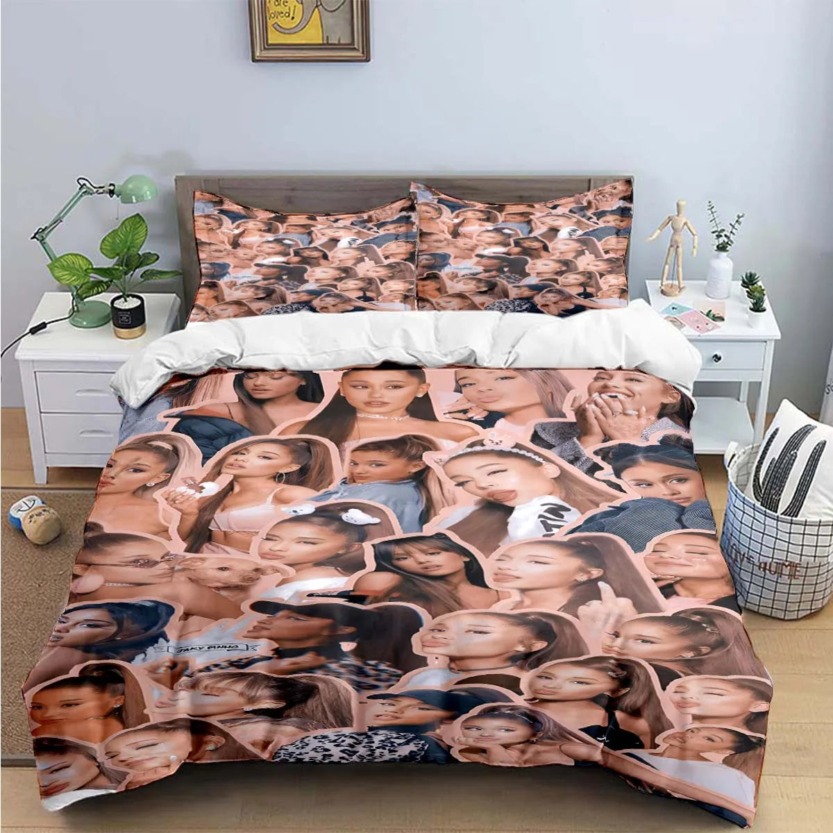 Fashion Pop Singer A-Ariana G-Grande Print Bedding Sets Bed Supplies Set Duvet Cover Bed Comforter Set Bedding Set Luxury Gift