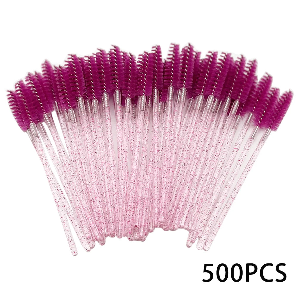 500/1000PCS Eyelashes Brushes Set Wholesaler Disposable Lash Mascara Brush Lashes Extension Eyebrow Wands Applicator Makeup Tool