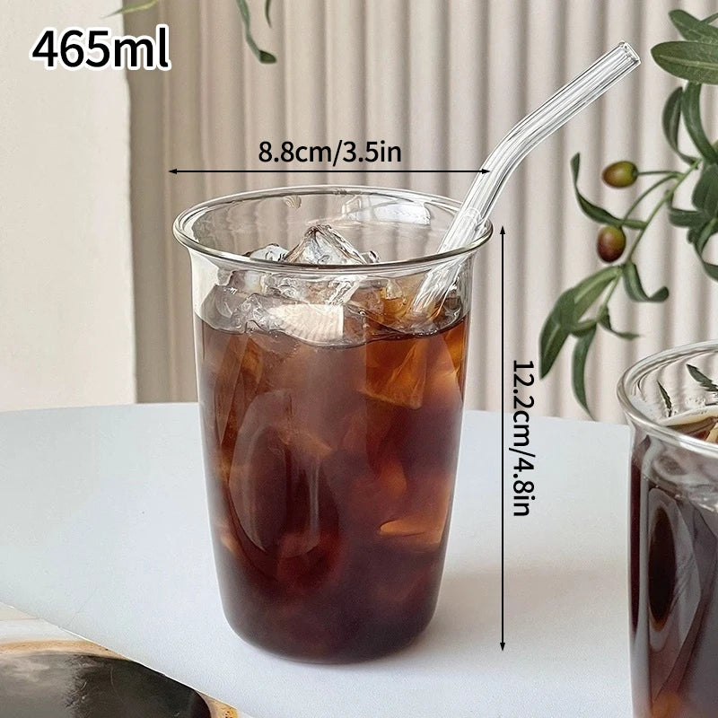 Transparant Drinking Glass Cup Creative Wave Shape Iced Coffee Tumbler Cup Juice Milk Tea Mug Drinkware Water Glasses Ripple Mug