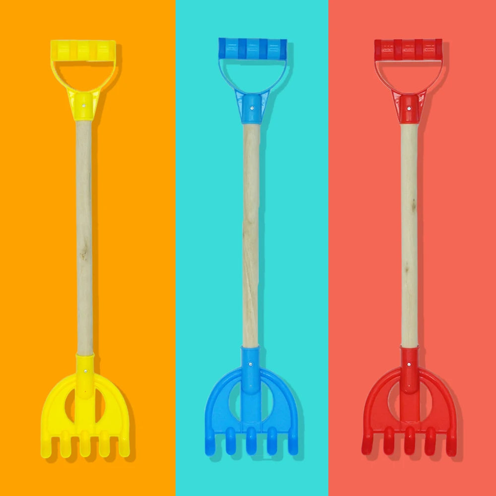21 in Wooden Beach Sand Shovels Toy For Kids Adults Beach Spade Rake Garden Tools Summer Outdoor Digging Snow Beach Shovels Gift