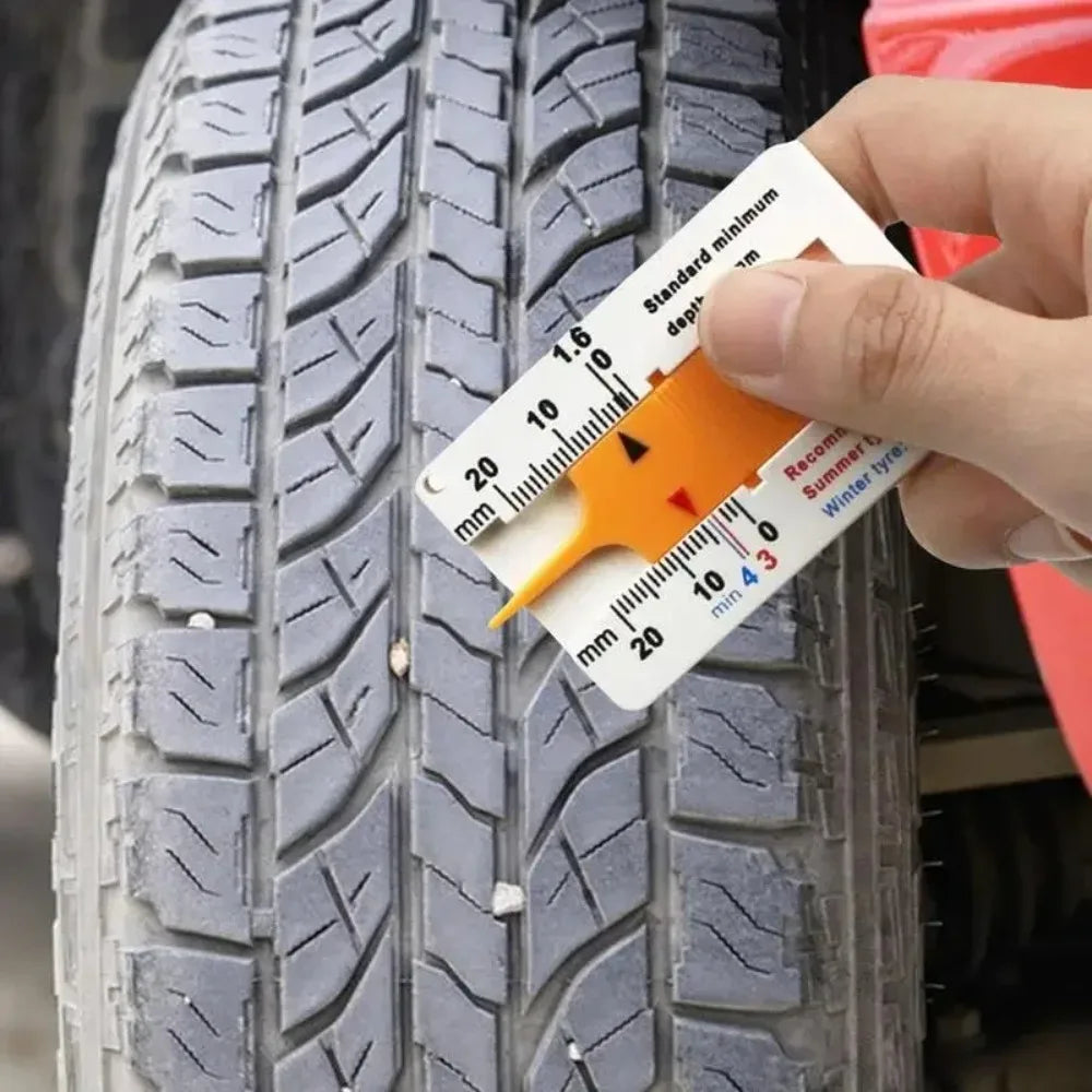 Car Inspection Tool Tire Tread Depth Gauge Ruler for Accurate Thickness Measurement Uses for Vehicle Tyre Maintenance Check