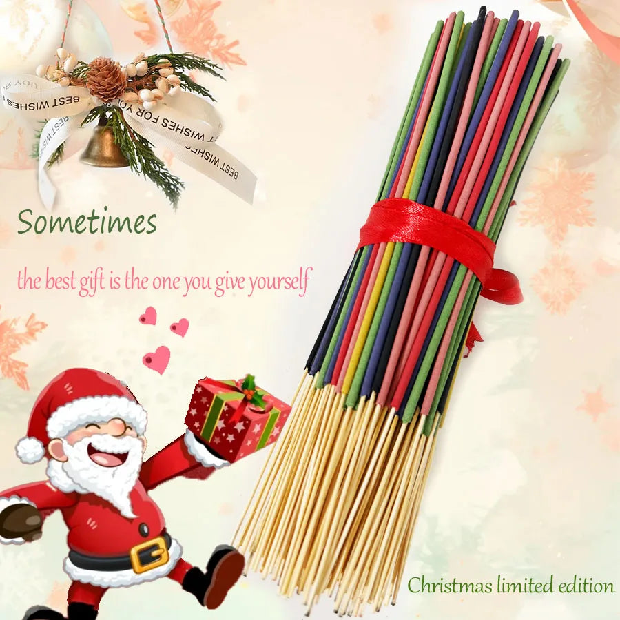 Christmas Limited Edition Colorful Incense Stick for a Different Taste, Suitable for Home Decoration and Holiday Gifts