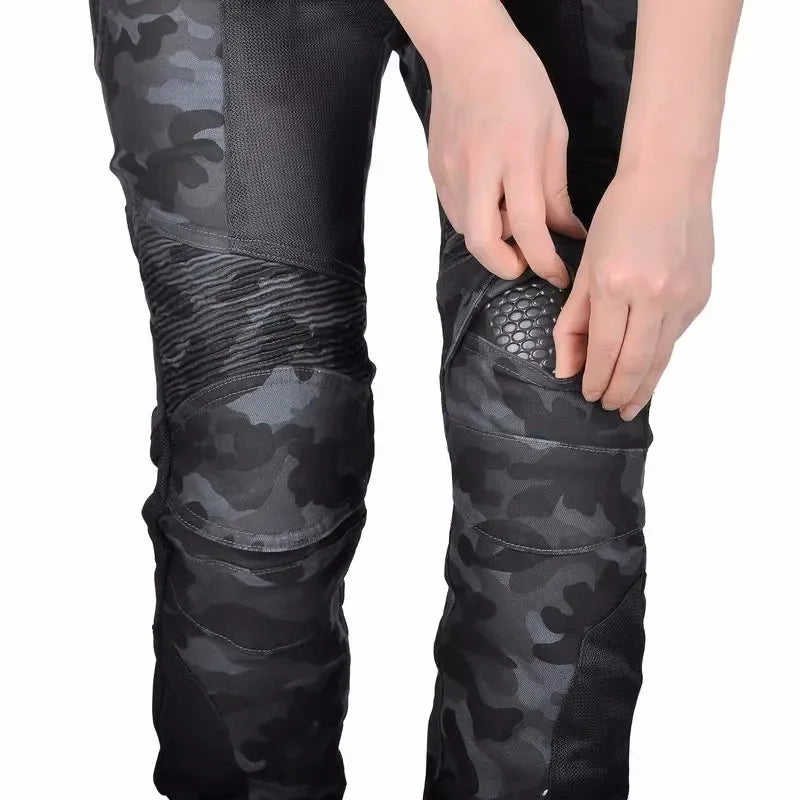 Camo Dual Spring Summer Riding Collection Classic Denim PK720 Motorcycle Female Pants Motocicleta Elastic Fit Jeans 4 Gears