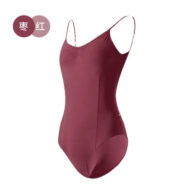 Girls Shoulder Straps Camisole Leotard Ballet Gymnastic Active Tank Unitard Bodysuit Praise Dance Adjustable Leotards Women