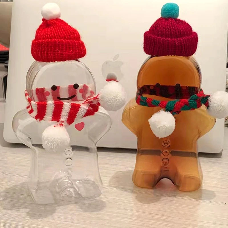 Christmas Cups Aesthetic Cup Drinkware Cold Coffee Cups Water Bottle Iced Coffee Mug Christmas Decorations Navidad כוסות לקפה ק