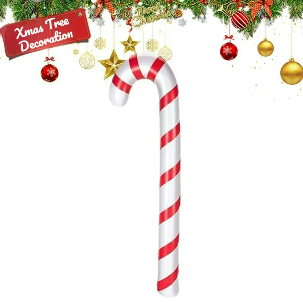Inflatable Candy Cane Christmas Decorations PVC Xmas Candy Canes Balloons Hanging Ornament Indoor Outdoor Holiday Decorations