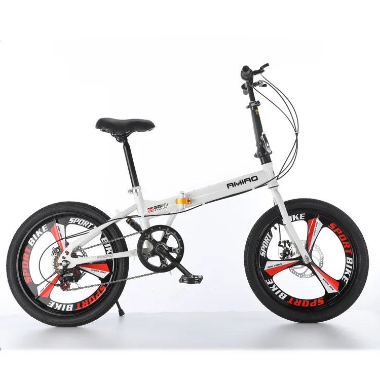 Adult foldable bicycle portable bike disc brake variable speed 20-inch mobility scooter