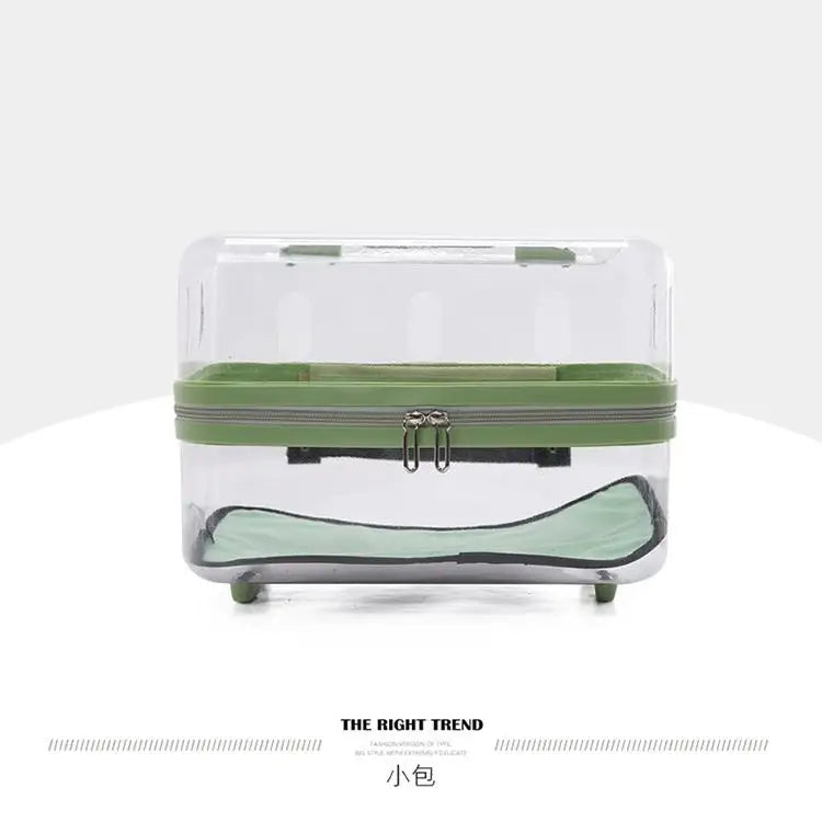 Transparent Pet Stroller Double-layer Rolling Cat Carrier Space Capsule Dog Travel Case Backpack for Cat Ventilated Pet Supplies