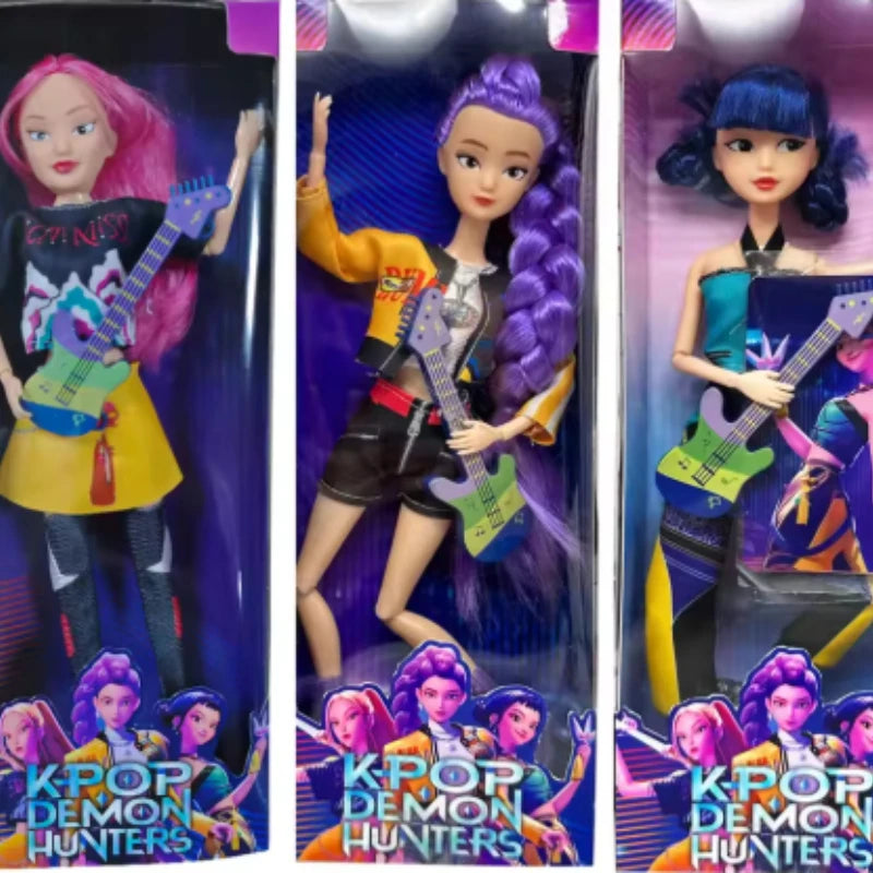 2026  30cm NEW Anime KPop Demon Hunters Doll Vinyl Toy Rumi Mira zoi Character vinyl mask figurine Birthday Gift Fan Club Gifts