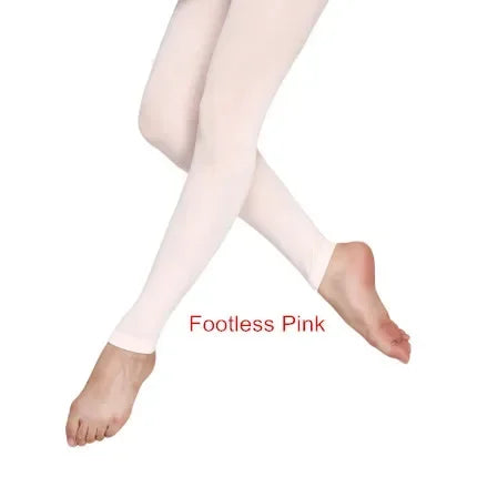 Adult Women Kids Footed Pantyhose for Dancing Elastic Waist Yoga Footless Tight Girls Stirrup Convertible Dance Ballet Tights