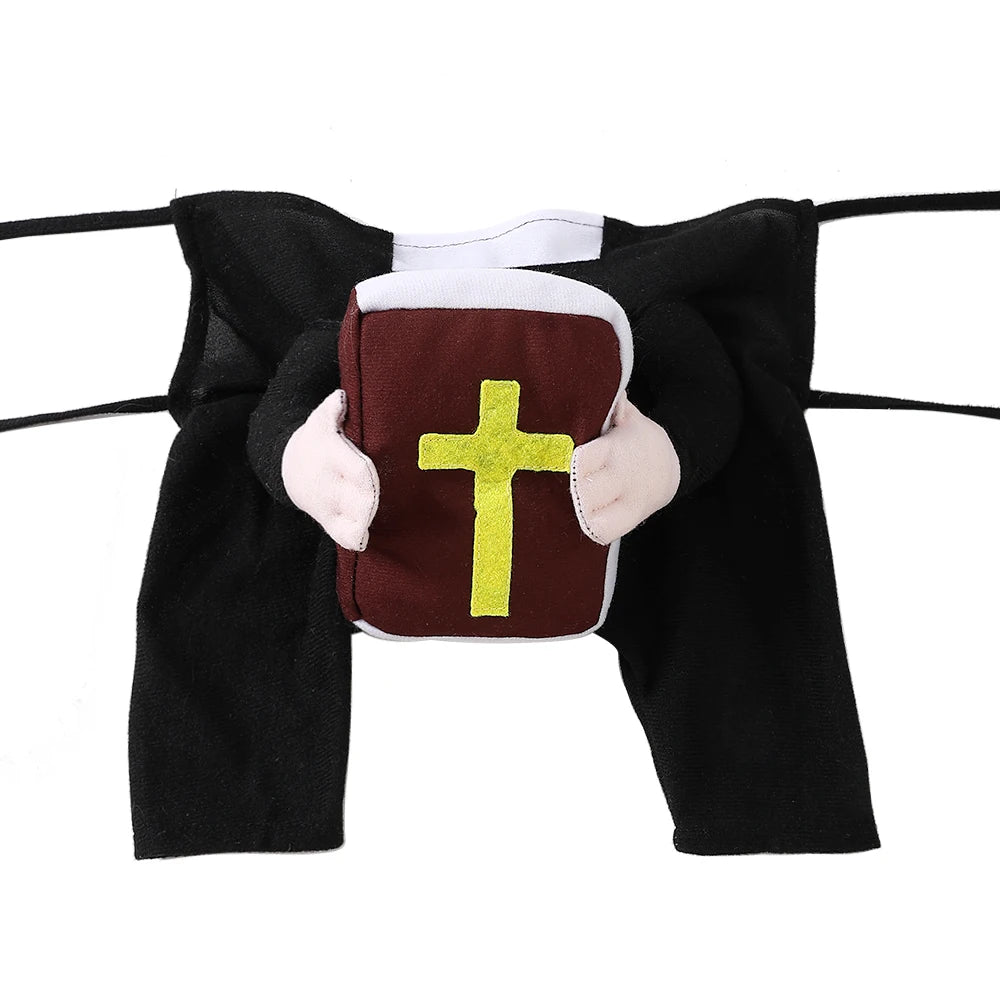 Halloween Cats Costume Jesus Cross Cosplay Clothes For Small Medium Large Dogs Cat Outfits With Bible Christmas Dress Up Apparel