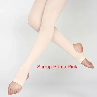 Adult Women Kids Footed Pantyhose for Dancing Elastic Waist Yoga Footless Tight Girls Stirrup Convertible Dance Ballet Tights