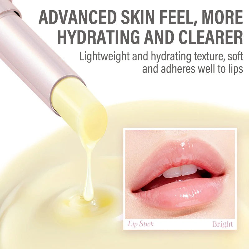 Temperature Changing Lip Balm Strawberry Flavor Jelly Lipstick Natural Moisturizing Lip Care Hydrating Lip Stick for Daily Use