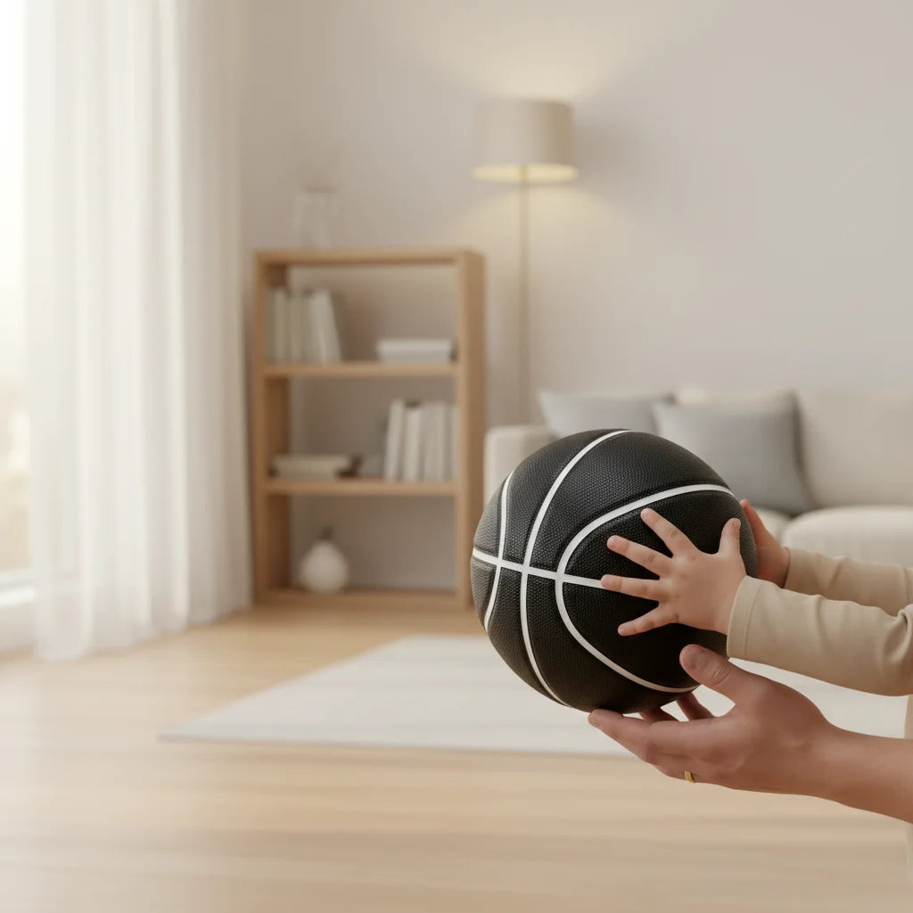 Silent Basketball New Black Size 7 Ball No Noise Indoor Bounce Training Basketball for Kid Playing at Home Boys Birthday Gift