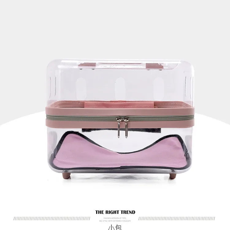 Transparent Pet Stroller Double-layer Rolling Cat Carrier Space Capsule Dog Travel Case Backpack for Cat Ventilated Pet Supplies