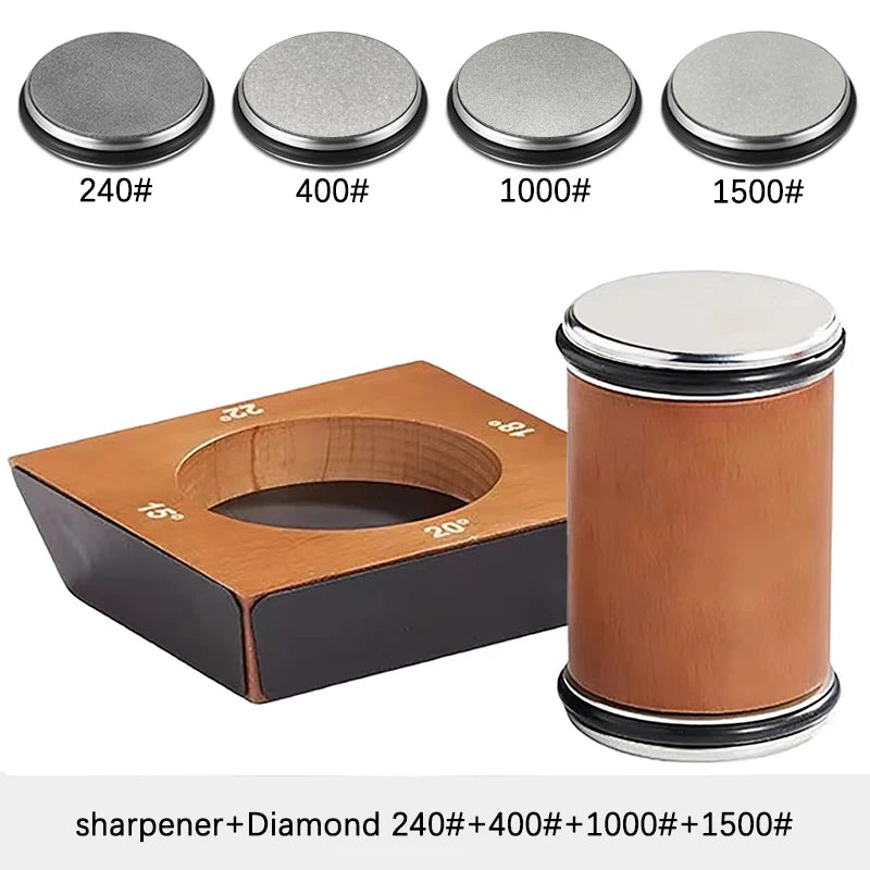 4 Angles Rolling Knife Sharpener Kit For Straight Edge Roller Knife Sharpening With Industry Diamonds Whetstone Chef Knife Set