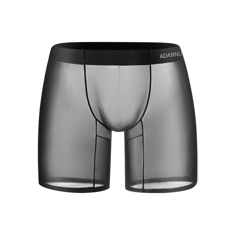 1/2/3 PCS Men's Ice Silk Boxers Transparent 0.01 Ultra-thin Fabric See Through Seamless Underwear antibacterial Boxer Shorts