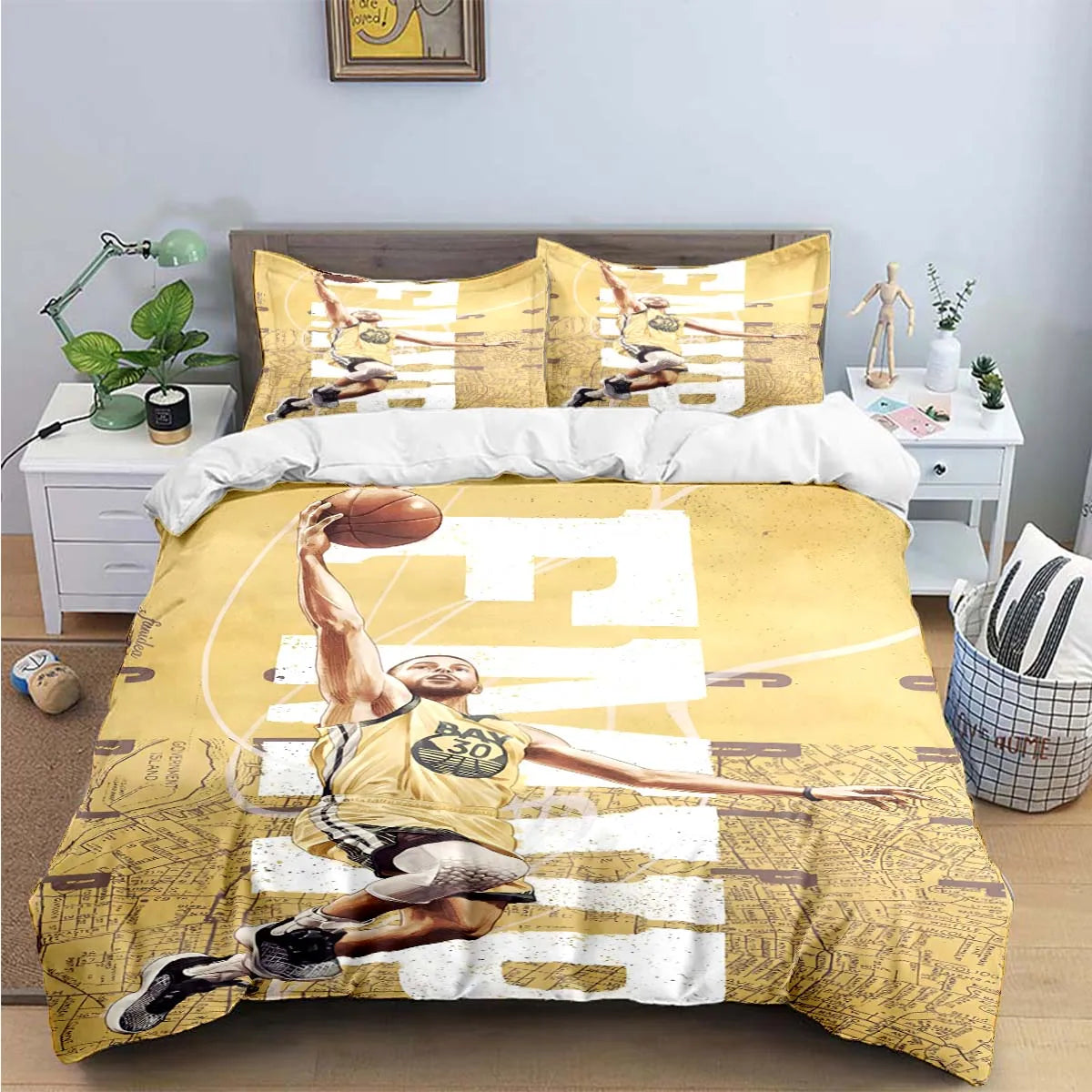 Fashion Basketball Star S-Stephen C-Curry  Print Bedding Sets Bed Supplies Set Duvet Cover Bed Comforter Set Bedding Set Gift