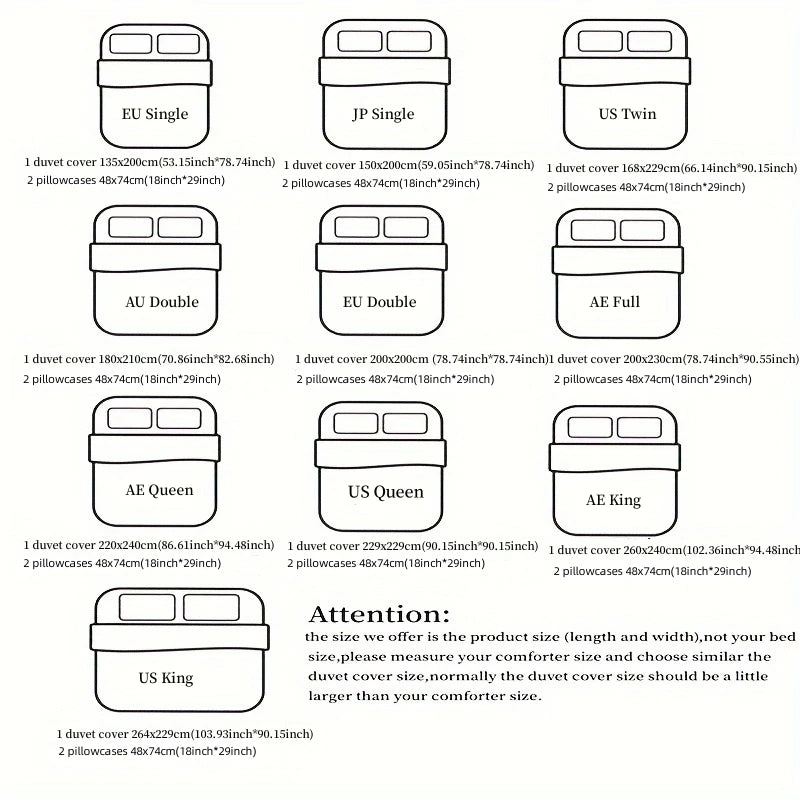 3 Pieces Korean-style Bedding Set King Size duvet cover pillow Shams for All Seasons ﻿bedroom decoration