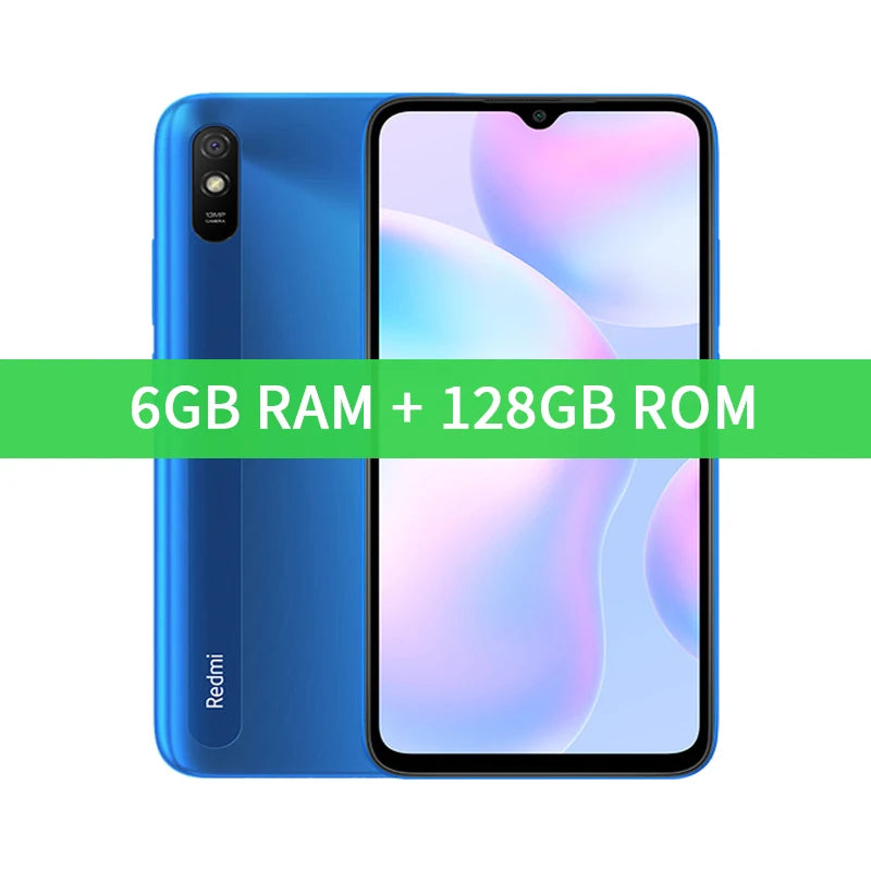 Smartphone Xiaomi Redmi 9A Global Rom 64GB/128GB 5000mAh 6.53 inch Cellphone MTK Helio G25 Octa Core 13MP Smart phone CN Version