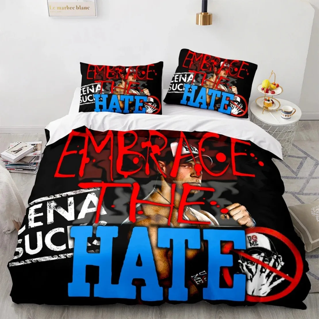 Wrestling Game WWE EAW Bedding Set Fashion Wrestling Sport American Nightmare Cody Rhodes Duvet Cover Bed Comforter Set
