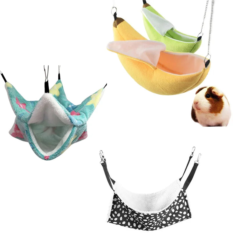 Small Pet Cage Warm Winter Hamster Mini Cage Hanging Bird Nest Bed House Hammock For Rodent/Guinea Pig/Rat/Hedgehog