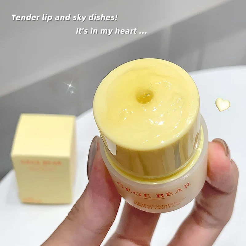 Gege bear Small Honey Jar Vitamin Lip Mask Anti-Dryness Lip Balm Moisturizes and hydrates Autumn and winter