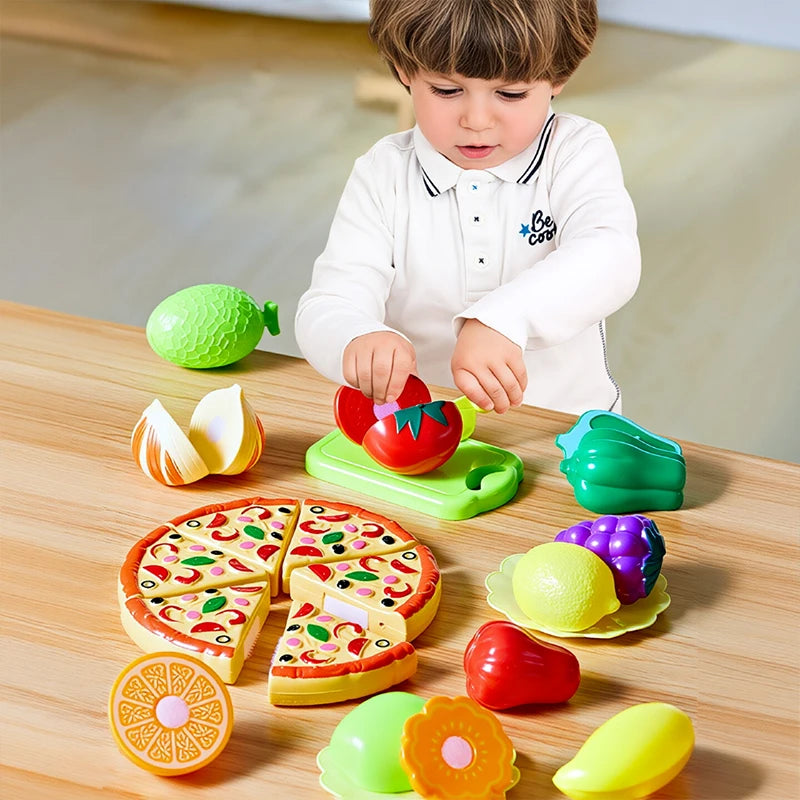 Children Toys Cutting Fruits and Vegetables Set for Kids Pretend Play Simulation Kitchen Toy Montessori Baby Toys for Girls Boys