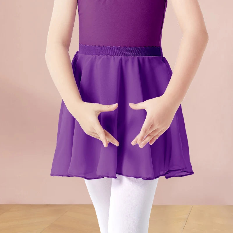 Ballet Skirt for Girls Chiffon Ballet Skirt Women Sheer Dance Skirt Elastic Waist Skirt Kid Pull on Skirt Adult Mini Dance Skirt