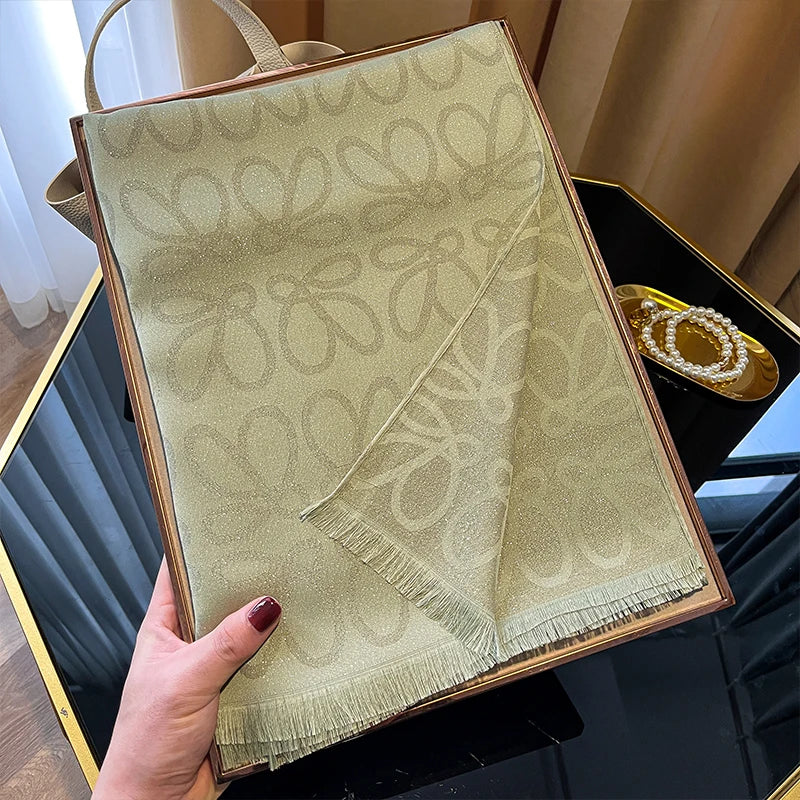 New Ladies Elegant Print Hijab Tencel cotton long scarf With Four Seasons Sun Protection Scarf Decoration Shawl Wrap Headscarf