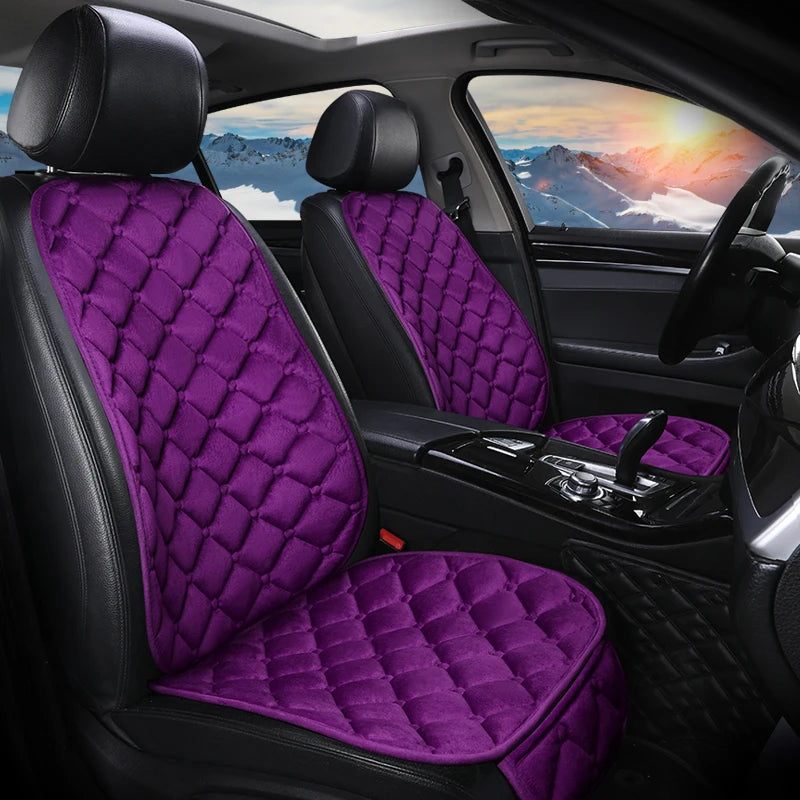 Car Seat Cover Protector Universal Winter Warm Auto Seat Cushion Rear Seat Cushion Protection Covers Back Cushion Three Piece
