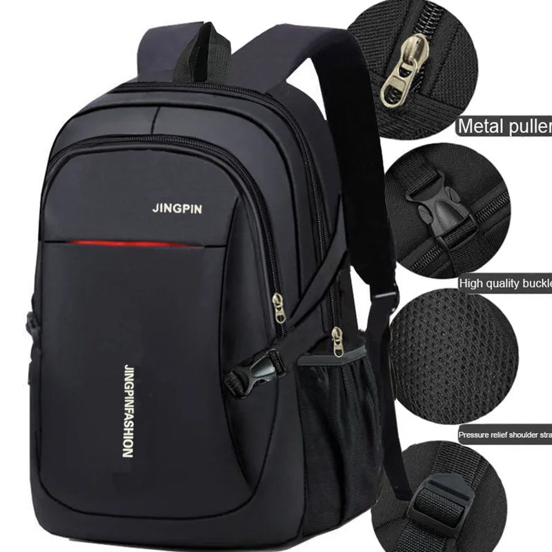 Leisure Schoolbag Women's Canvas Simple Dual-Shoulder Bag Men's Korean-style Backpack Large Capacity Middle School Student Backp