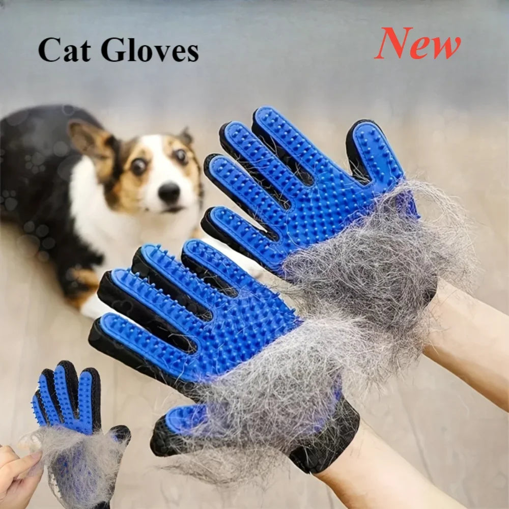 Pet Hair Removal Gloves Comb for Dog Grooming Cats and Dog Massage Bathing Cleaning and Beauty Products Gloves to Bathe Dog Home