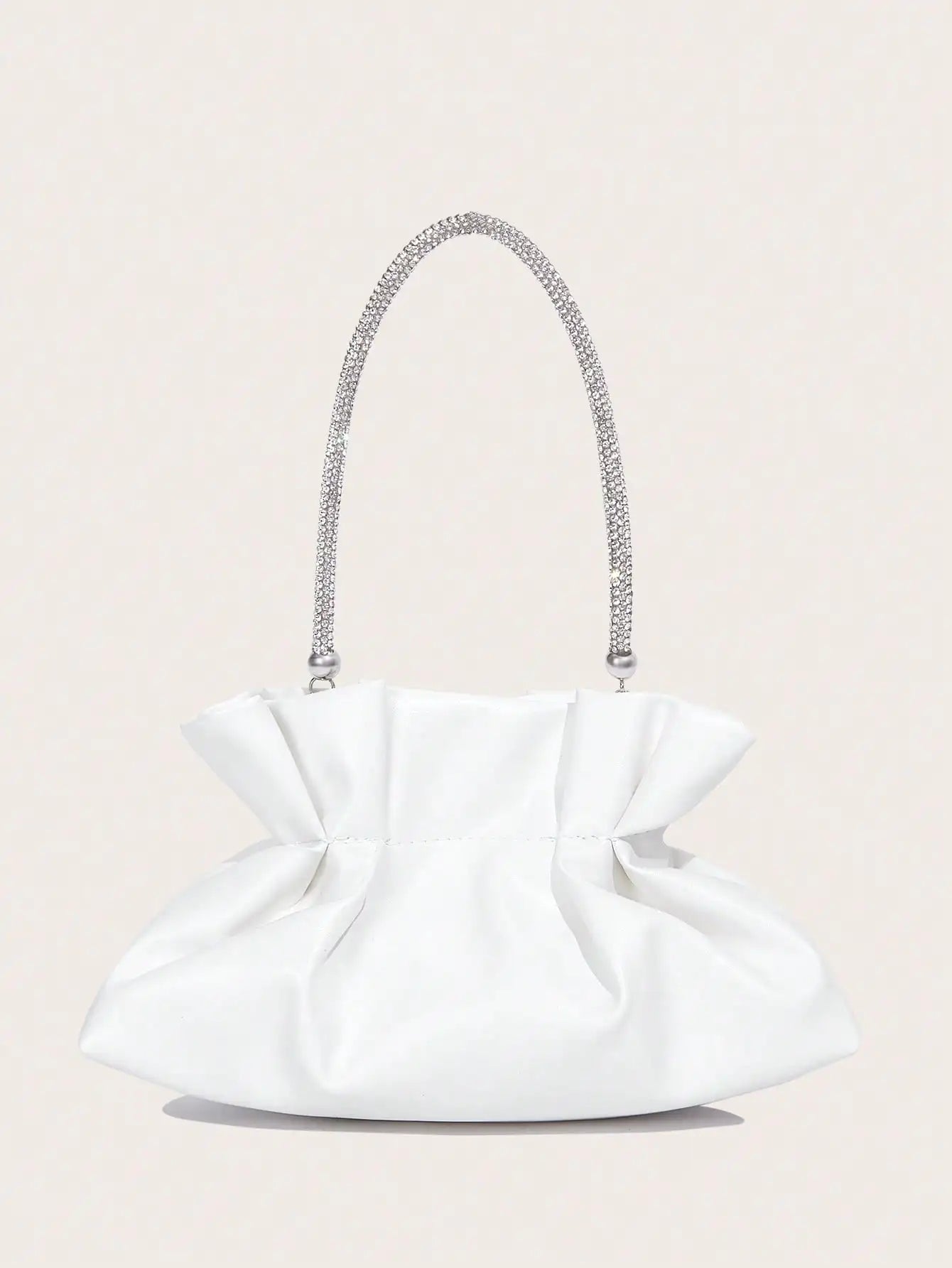 Women Party Bag White PU Fashion Elegant Clutch Bag New 2024 Hot Selling Gorgeous shiny dinner bag for wedding and party