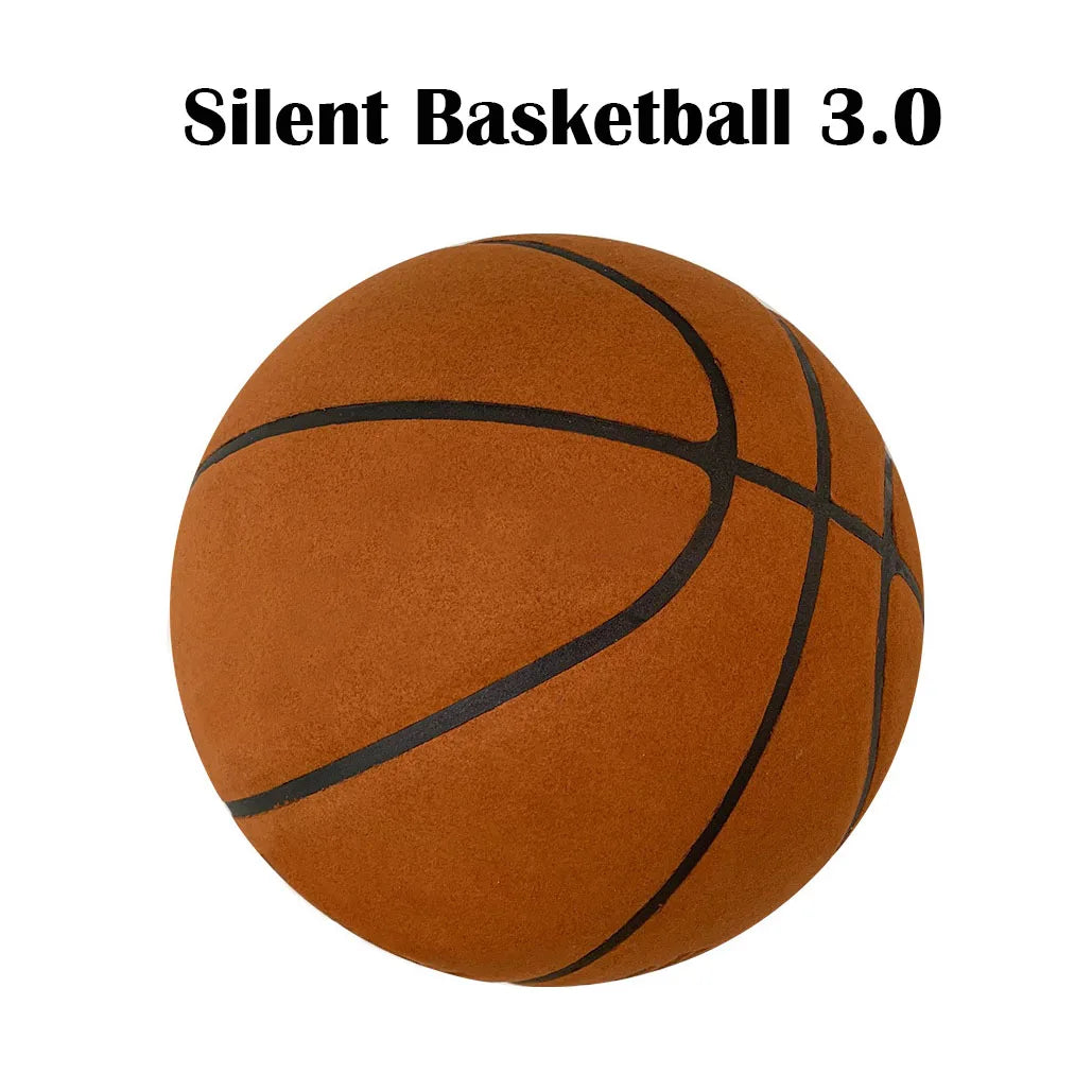 Silent Basketball Size 7#(29.5")6#/5# Dribbling Indoor Grooved Airless Foam Basketball Quiet Dribbling Training Silent Ball Gift