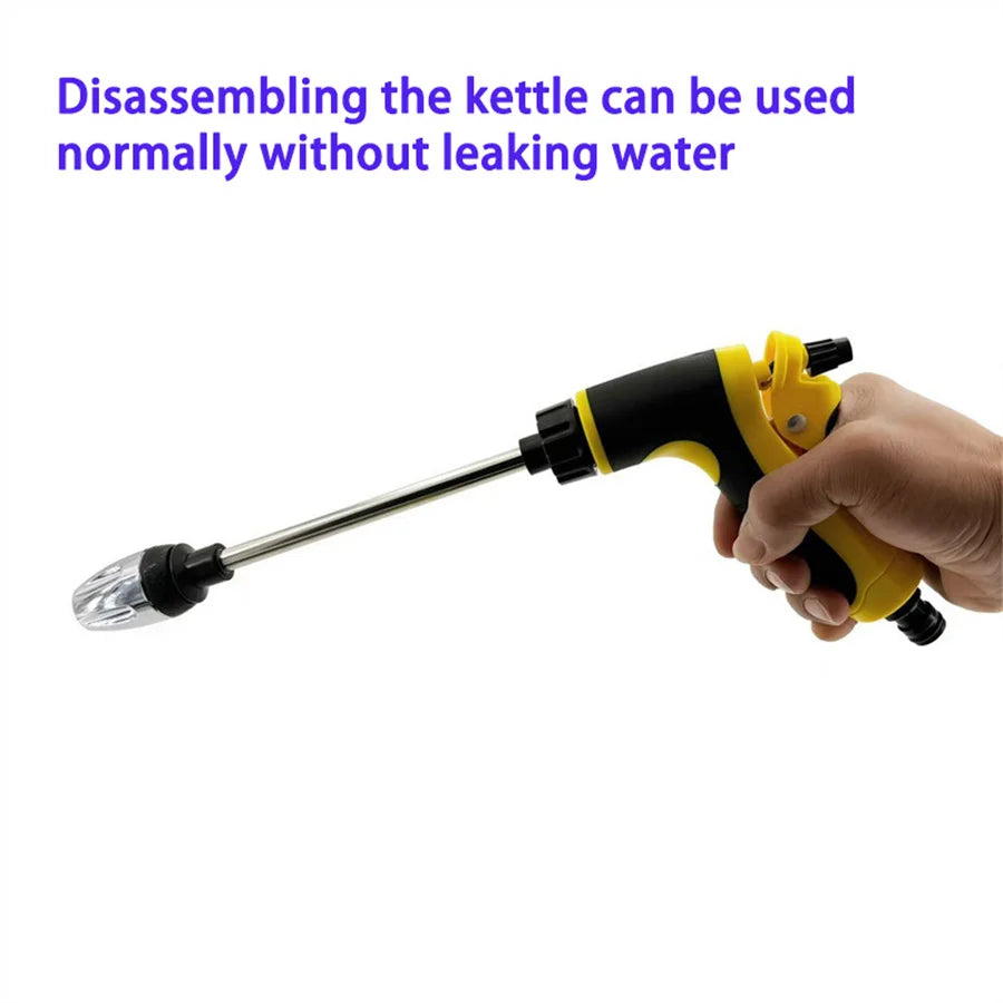 High Pressure Long Pole Car Wash Water Gun, Household Car Wash Tool, Metal Extension Pole, Rubber Coating, Gardening Tool