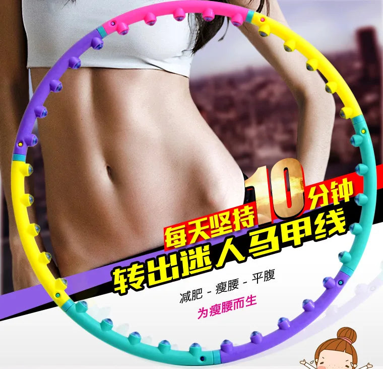 Single Row 8 Sections Massage Hoola Hoop For Fitness Loss Weight Slimming Hoop