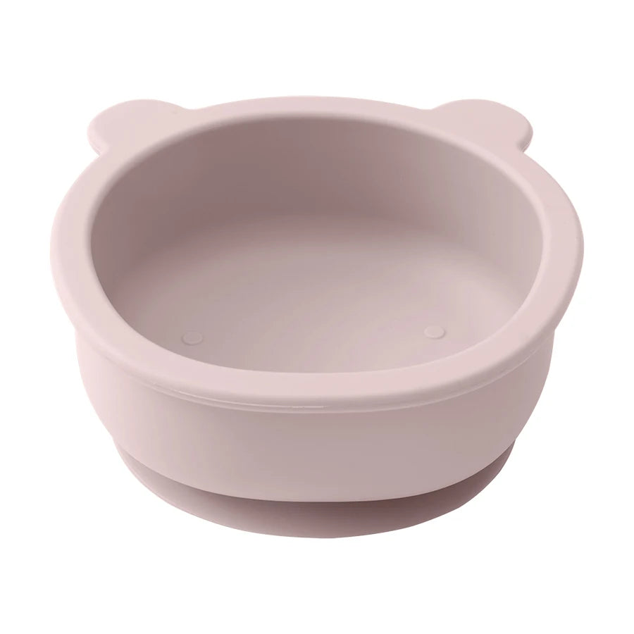 Color Kids Silicone Feeding Baby Tableware Cute Cartoon Bear Bowl Suction Feeding Bowl toddle Training Dinner Dishes Baby Stuff