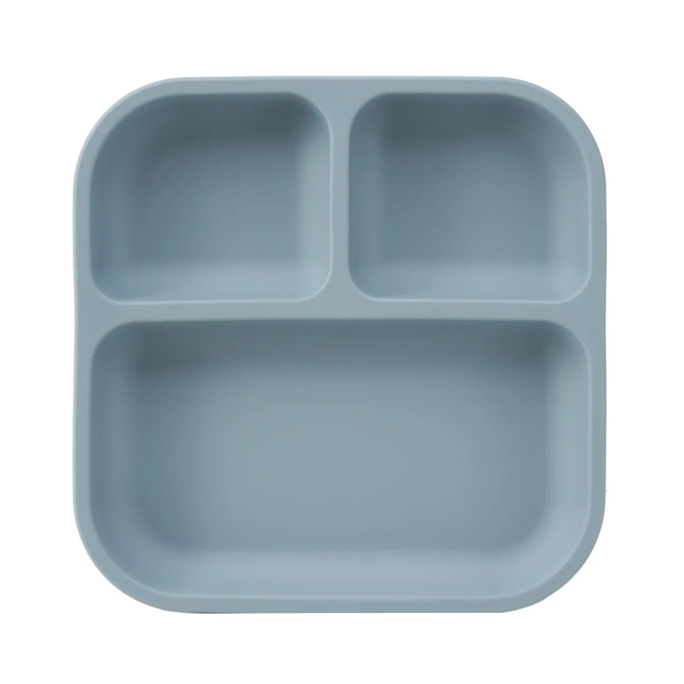 Color Kids 1PC Silicone Divided Plate for Babies BPA Free Feeding Bowl With Sucker Dishes Children's Tableware Christmas Gift